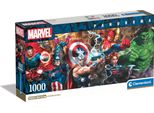 Clementoni - Compact 1000 Pieces Panorama - Marvel. The Avengers