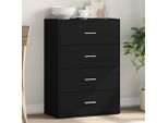 Vidaxl Credenza Nera 60X31X84 Cm Materiale A Base Di Legno