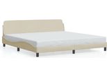 Vidaxl Struttura Letto "Dover"" Crema 200X200 Cm Tessuto"