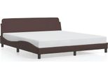 Vidaxl Struttura Letto "Dover"" Marrone 180X200 Cm In Pelle Finta"