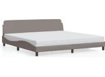 Vidaxl Struttura Letto "Dover"" Taupe 200X200 Cm In Tessuto"