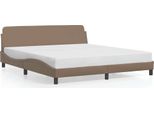 Vidaxl Struttura Letto "Dover"" Cappuccino-Marrone 180X200 Cm In Pelle Finta"