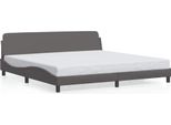 Struttura Letto Vidaxl "Dover"" Grigio 200X200 Cm In Pelle Finta"