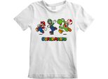 Nintendo Super Mario - Posizione Di Corsa - Maglietta Bianca Per Bambini - Taglia 128