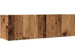 Vidaxl Mobili Tv A Parete 2 Pz. Aspetto Legno Vecchio 100X30X30 Cm