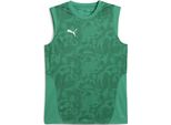 Puma Teamcup Maglia Da Allenamento Senza Maniche Uomo Verde Argento Taglia 2XL