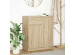 Design New Vetrina Credenza Con Cassetto Rovere Sonoma 71X35X84 Cm Materiale Legno - Cassettiere Mobili2025 CHY9894067 1Pacco