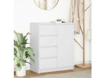 Pratica Credenza Con Cassetti Bianco 71X35X84 Cm Legno Composito - Cassettiere ,Mobili Di Design 9428458 1Pacco