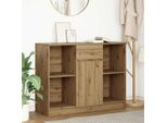 Credenza Vetrina Con Cassetto In Stile Elegante Rovere Artigianale 101X35X76Cm Materiale Legno - Cassettiere Hommie2117774 1Pacco