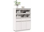 Best MöBel Vetrinetta Bianco 89X34X116,5 Cm Pino Massiccio - Cassettiere CL3035550 1Pacco