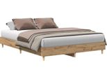 Vidaxl Struttura Letto Senza Materasso Rovere Artisan 140X200Cm Materiale A Base Di Legno