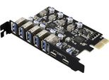 Scheda Controller Renkforce RF-6613198 5+2 Porte Usb 3.2 Gen 1 USB-A (Usb 3.0), USB-C® (Usb 3.2 Gen 1) Pcie X1 (RF-6613198