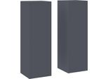 Vidaxl Supporto Per Piante 2 Pezzi Antracite 24 X 24 X 75 Cm In Acciaio