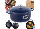 Pentola In Ghisa Orion Pentola Da Cucina Con Coperchio In Ghisa Smaltata Litina 26 Cm 5,2 L
