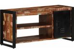 Vidaxl Panca Per Scarpe Multicolore 100 X 40 X 50 Cm Legno Massiccio Legno Di Recupero