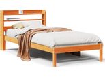 Vidaxl Struttura Letto Con Testiera Senza Materasso Wax Brown 75X190 Cm