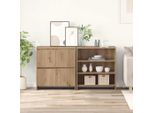 Maison Exclusive - Credenza 2 Pezzi In Rovere Artigianale 70 X 41 X 75 Cm Materiale Ligneo