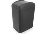 Orion | Cestino Per Rifiuti 10 L - Grigio Scuro - Con Coperchio A Cerniera - Ideale Per Cucina E Bagno