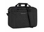 Borsa Business Per Laptop Da 17 Pollici - Idrorepellente - Protezione In Schiuma - Nylon - Antifurto - Blocco Rfid - Cartella - Nero