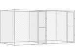 Vidaxl Gabbia Per Cani Argento 400 X 200 X 200 Cm Acciaio Zincato