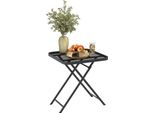 Tavolo Da Giardino Pieghevole 70 X70 Cm, Tavolo Da Balcone Resistente Alle Intemperie Tavolo Pieghevole In Acciaio Con Design Ritagliato, Tavolo Da Pranzo All'aperto, Tavolo Laterale Quadrato, Tavolo Da Patio Per Giardino Terrazzo Balcone Nero |