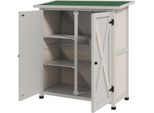 Armadietto Da Giardino, Casetta Per Attrezzi In Legno, Armadietto Per Attrezzi Resistente Alle Intemperie Con 2 Porte, Casetta Per Attrezzi Con Tetto In Asfalto, Armadietto Per Attrezzi Per Giardino, Terrazza, 110 X 55 X 117 Cm, Grigio Chiaro