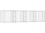 Vidaxl Gabbia Per Cani Argento 800 X 200 X 200 Cm Acciaio Zincato