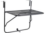 Syfax™ Tavolo Da Balcone Nero 60X40 Cm In Acciaio