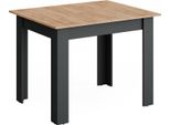 Vicco Tavolo Da Pranzo Allungabile Repose, 100 X 80 Cm Estensibile, Antracite/Quercia Dorata