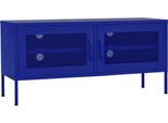 Syfax™ Mobile Tv Blu Marino 105X35X50 Cm In Acciaio