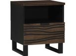 Syfax™ Armadio Da Notte Noce 40 X 33 X 46 Cm Legno Massello Di Acacia