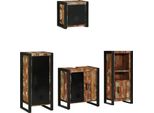 Vidaxl Set Di Mobili Da Bagno Con Mensola 4 Pezzi Legno Massiccio Riciclato