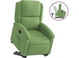 Syfax™ Poltrona Alzapersona Reclinabile Verde Chiaro In Velluto