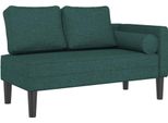 Syfax™ Chaise Longue Con Cuscini Verde Scuro In Tessuto