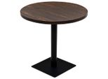 Syfax™ Tavolo Bistrot In Mdf E Acciaio Rotondo 80X75 Cm Cenere Scura