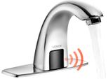 Rubinetto Touchless Per Lavabo Vevor (Argento Cromato) Bagno, Miscelatore Automatico Per Lavabo, Rubinetto A Batteria Con Temperatura Regolabile, Rubinetto A Sensore