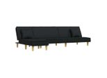 Syfax™ Divano Letto A L Nero 255X140X70 Cm In Tessuto