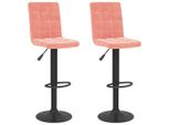 Syfax™ Sgabelli Da Bar 2 Pz Rosa In Velluto