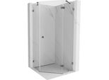 Mexen Lunar Cabina Doccia Pentagonale Destra Oscillante 90 X 90 Cm, Trasparente, Gun Metal - 831-090P-090L-95-00-P