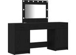 Syfax™ Tavolo Da Trucco Con Cassetto 3 Pcs Nero Legno Multistrato