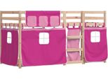 Syfax™ Letto A Castello Senza Materasso Rosa 90X190 Cm Legno Di Pino