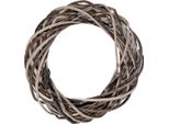 Ghirlanda In Rattan Clayre & Eef, Marrone E Beige, Ø 10X2 Cm