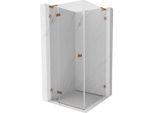 Mexen Lunar L Cabina Doccia A Battente Sinistra 70 X 70 Cm, Trasparente, Oro Rosa - 834L-070-070-60-00-L