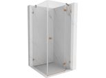 Mexen Lunar Cabina Doccia Battente Destra 100 X 100 Cm, Trasparente, Rame Spazzolato - 834-100-100-65-00-P