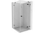 Mexen Lunar Cabina Doccia Apribile Destra 70 X 70 Cm, Trasparente, Nero - 834-070-070-70-00-P