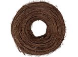Ghirlanda Decorativa In Rattan Marrone Naturale Ø 30X10 Cm