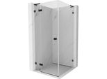 Mexen Lunar L Cabina Doccia A Battente Sinistra 70 X 70 Cm, Trasparente, Nero - 834L-070-070-70-00-L