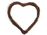 A Forma Di Cuore In Rattan Clayre & Eef Marrone 50X50X5 Cm Decorazione Natalizia