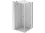Mexen Lunar Cabina Doccia Con Porta Battente Sinistra 70 X 70 Cm, Trasparente, Oro - 834-070-070-50-00-L