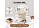 Macchina Per Espresso - Macchina Da Caffè Elettrica - Pressione 20 Bar - Potenza 1050 W - Montalatte/Lancia A Vapore - Serbatoio Dell'acqua 1,5 L - Per Cappuccino E Latte
